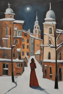 Alexandra "Sasha" Aleksejevna Luss oil paiting Pablo Picasso style Once upon a winter time Once upon a night time Stocholm city