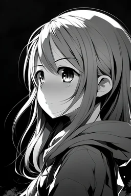 cute anime profile picture black and white
