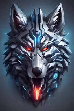 can you make me a profile picture for my YouTube channel of Cyber Wolf head with cyber elements because my channel is regarding cyber security?