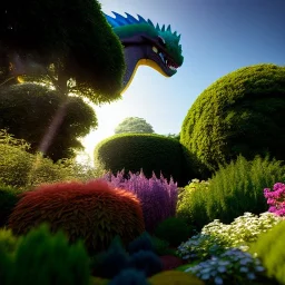 pixar style, volumetric summer garden environment and background, realistic painting of baby dragon, looking excited, volumetric lighting, dramatic lighting, detailed digital painting, extreme dense and fine fur, anime, ornate, colour-washed colors, elegant, small minutiae, tiny features, particulars, centered, smooth, sharp focus, renderman gofur render, 8k, uhd, detailed eyes, realistic shaded volumetric lighting, sunlight caustics, backlight, centered camera view