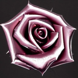 sharp metal rose futuristic