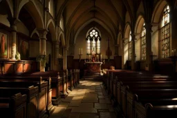 interior of medieval church