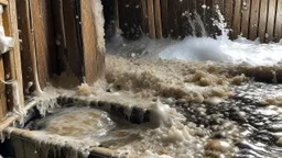 water and flour in the debris bilge