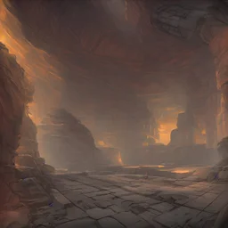 canyon sci fi stylized arcane dungeon