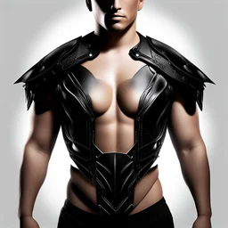 modern black liquid chest plate for men