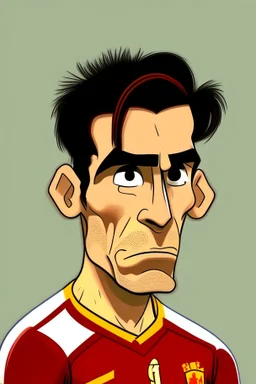 Nicholas Williams Spanish football player ,cartoon 2d