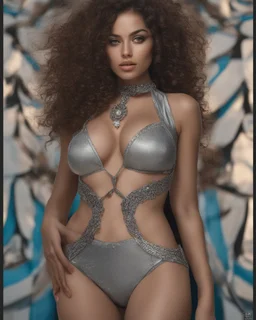 (Masterpiece:1.5), award winning, highest quality, A 27 year old Arab model with long curly hair:2 fashion editorial in bikini taking ,Scanography: Rim Lights, Split Lighting, Edge Detection, Sharpened, Spherize, insanely detailed and intricate, hypermaximalist, elegant, hyper realistic, flash photography, telephoto lens by (Zsolt Bodoni, perle fine, Ksenia Milicevic and eric de kol, Mark Arian, and Anna Dittmann)