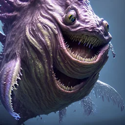 fluid ink angler fish creature, unreal engine 5, 8k resolution, photorealistic, ultra detailed