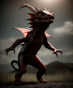 Dragon toddler, full body, angry, dramatic lighting, hyper realistic