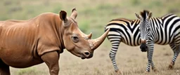 cow rhino zebra