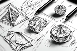 Analysis of diamond concepts into lines and shapes