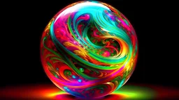 A beautiful magical orb that swirls with magical energy in brightly glowing vivid colors