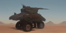 Military Robot in Desert