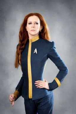 portrait, lady, full body shot, medium shot, style of pirates of the star trek