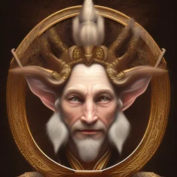 Three eyed boar God portrait