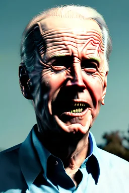 realistic image, joe biden zombie, night, walking twisted, waist up view, 80s, dark ambient, highly detailed, sky background, concept art, unreal engine 5, god rays, ray tracing, RTX, lumen lighting, ultra detail, volumetric lighting, 3d, finely drawn, high definition, high resolution.