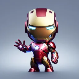 tiny cute {ironman} toy, standing character, soft smooth lighting, soft pastel colors, skottie young, 3d blender render, polycount, modular constructivism, pop surrealism, physically based rendering, square image