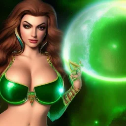 ultra detailed fullbody portrait of beautiful busty Stargirl DC Universe, wearing skintight costume, extremely detailed digital painting, intrincate, extremely detailed smiling face,crystal clear Big Green eyes, in the style of gabrielle del otto , mystical colors , perfectly centered image, perfect composition, rim light, beautiful lighting,8k, stunning scene, raytracing