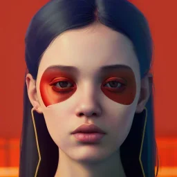 Detailed portrait of a young woman, in boxing arena, contrasting colors, arrow makeup on her eyes, unreal engine, greg rutkowski, loish, rhads, beeple, makoto shinkai and lois van baarle, ilya kuvshinov, rossdraws, tom bagshaw, alphonse mucha, global illumination, detailed and sports environment