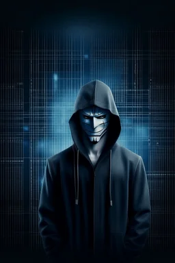 anonymous hacker with background