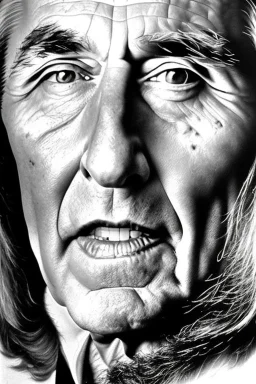 Anthony Fauci photorealistic portrait, black and white
