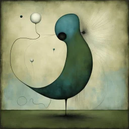 Style by Gabriel Pacheco and Joan Miro and Victor Pasmore, surreal abstract art, no faces and no people, Lovecraftian monster, surreal masterpiece, juxtaposition of the uncanny and the banal, sharp focus, smooth, green hues and blue tints, loosely based on the nightmare art of J.P. Targete