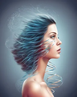 hair DNA vector illustration