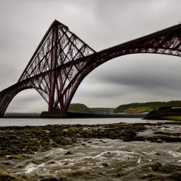  Forth Railway Bridge in stormy weather