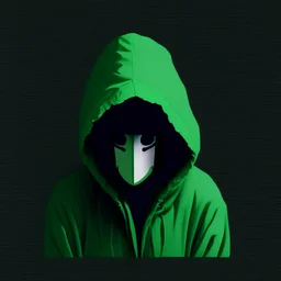 minimalistic, art, green, anonymous mask, no face