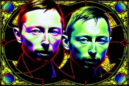  Thom Yorke's face stained glass window