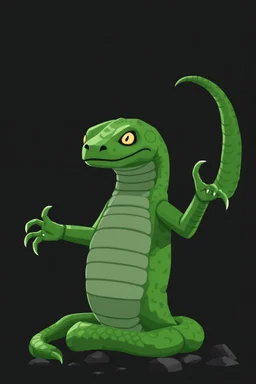 hi poly Bog Serpent T-pose just the character and simple background