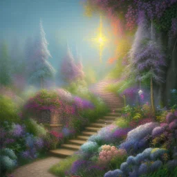  pastel colors, abstract art, garden of flower