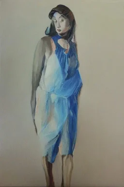 Full body portrait, painting, medium shot lady volumetric wood