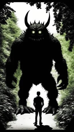 صوره سوداء ويوجد وحش علاق جدا ويضهر القليل منه يعني يكون ضاهر في الصوره