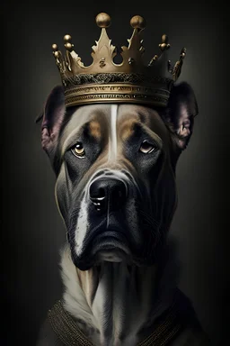 king with dog face