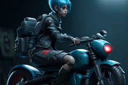 flying motocycle bulma cyberpunk realistic star wars