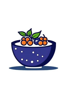 acai bowl cup simple icon product mock up logo design