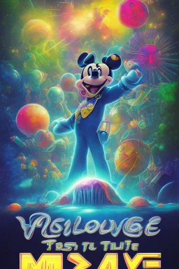 nostalgic Blast from the Past rave party poster cheerfull disney abstract