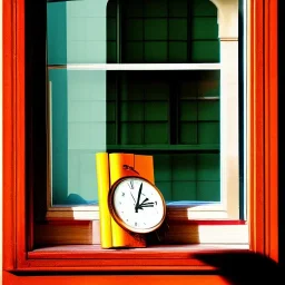 still life book window