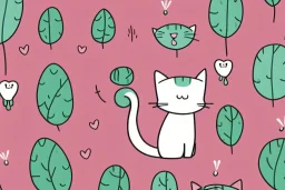 cute cat isolated illustrations