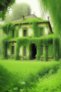 Former in the feeled picture, greenery,
