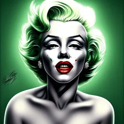 Marilyn Monroe Joker cabelo verde