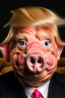 donald trump as an ugly pig