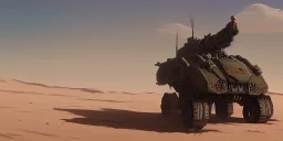 Military Mech in Desert