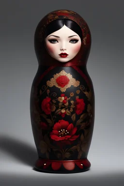 fashion matryoshka doll, vogue, dolce gabanna, dramatic, front and back view