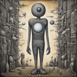 Quirky surreal Reality, by Phlegm, Globepainter, robotic philosophers, abstract, acrylics