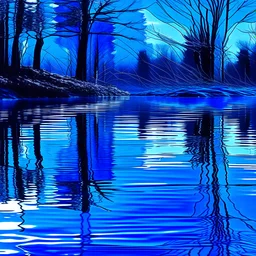 reflections in blue