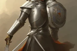 shining medieval knight armor pieces, majestic, great pose, realistic, detailed, metallic, digital painting, Unreal Engine 5