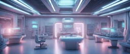 futuristic sci-fi lab. . Realistic photo. HD. Glowing. 3d style