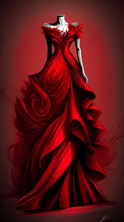 dress design red